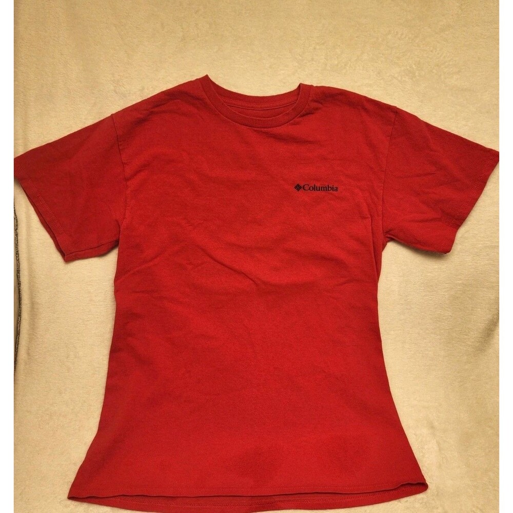 Columbia T-Shirt Red Not All Who Wander Are Lost  Graphic Back Men M